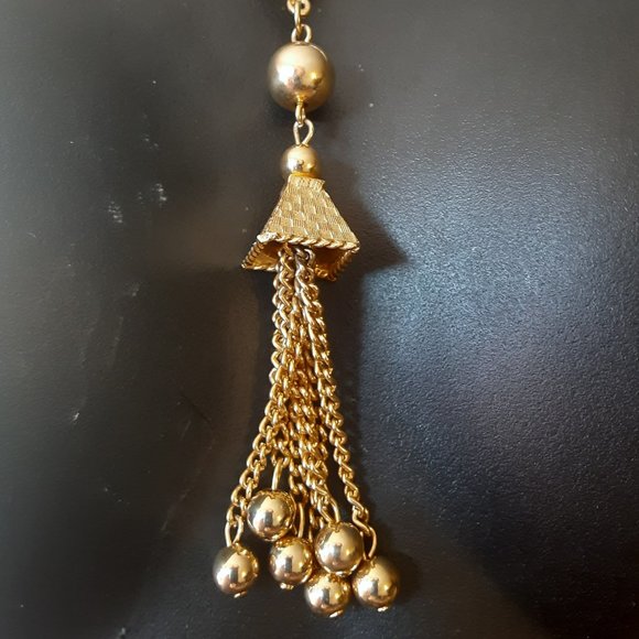 Vintage 1970/80's dangle double strand necklace - Picture 2 of 6